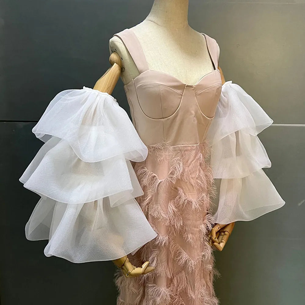 Detachable Sleeves Long Multi-Layer Organza Dress Accessory