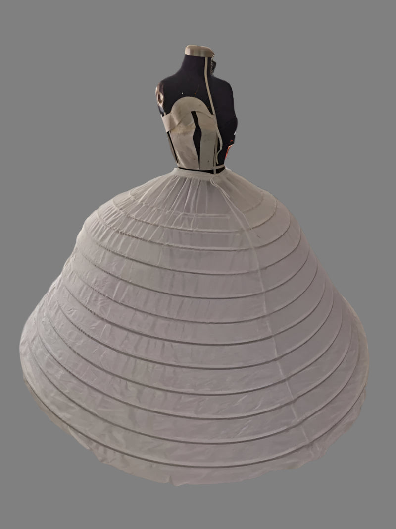 Hoop Skirt 12 Hoop Petticoat Underskirt Big Ball Gown Accessory, This 12 hoop bridal petticoat has a diameter of 180cm and is perf