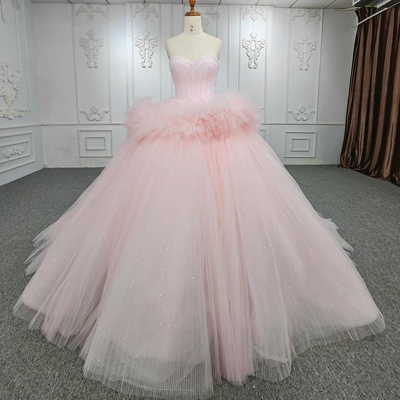 pink quinceanera dress sleeveless ball gown