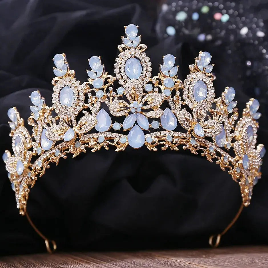 Crystal Party Tiara Crown For Women In Many Colors Hair Accessory, Elevate your look with this Crystal Tiara Crown! Perfect for any party or event, 