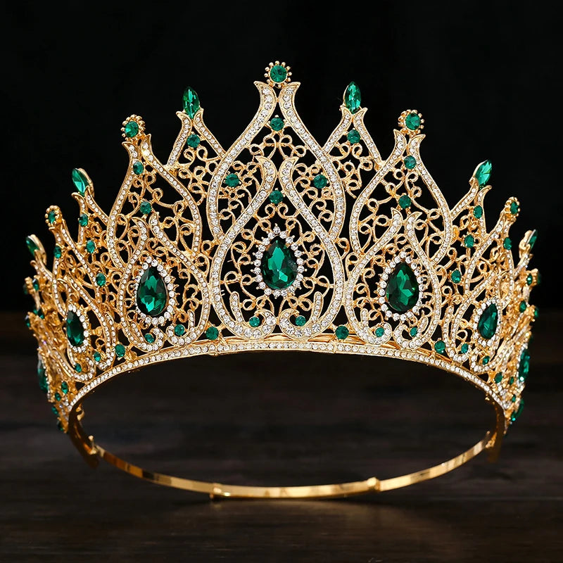 Crystal Pageant Crown Tall Winners Tiara Hair Special Event Accessory, elevate your presence with this dazzling crystal pageant crown
