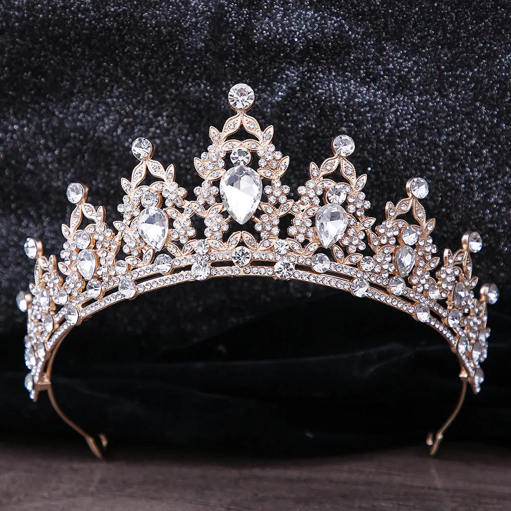 Party Tiara Rhinestone Crystal Crown Hair Accessory,