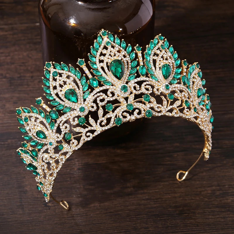 Crystal Party Tiara Queen Crown CostumeHair Accessories, Enhance your party attire with this Queen Tiara Crown! F