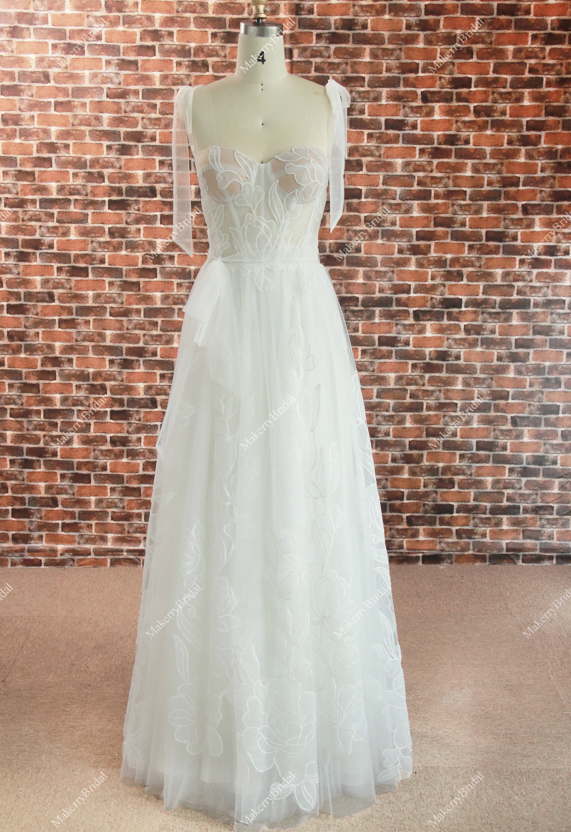 Wedding Dress Sweetheart Embroidery Lace A Line Bridal Gown
