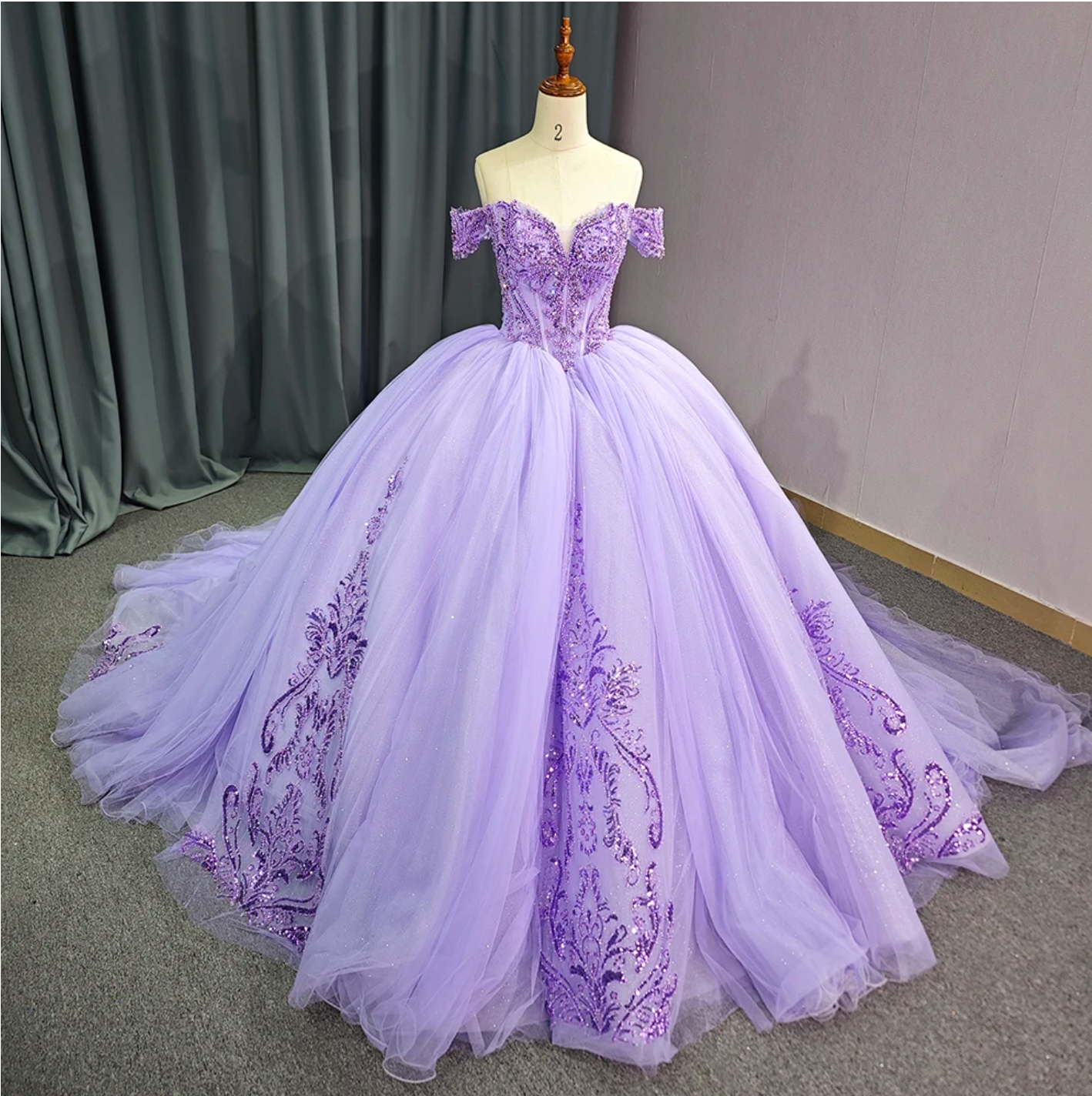 Sparkling Purple Sweetheart Quinceanera Dress Same As Photo / 4 Sparkling Purple Sweetheart Quinceanera Dress Same As Photo / 4