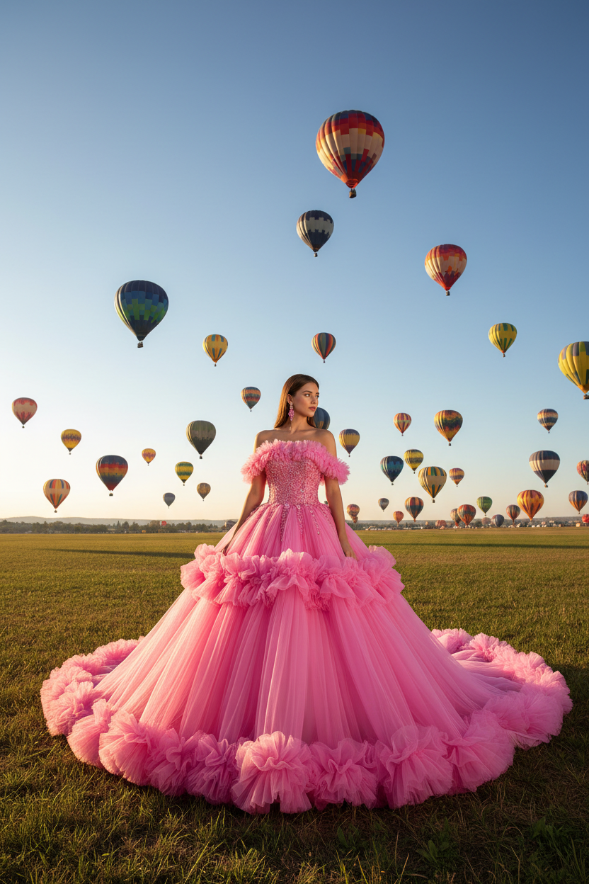 quince dresses light pink Quinceanera Dress Pink Chiffon Ruffled Ball Gown Same As Photo / 4
