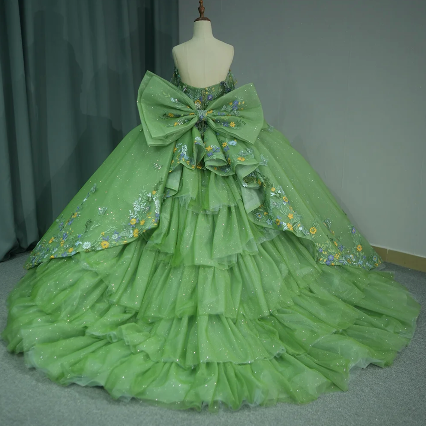 Quinceanera Dress Green Ball Gown