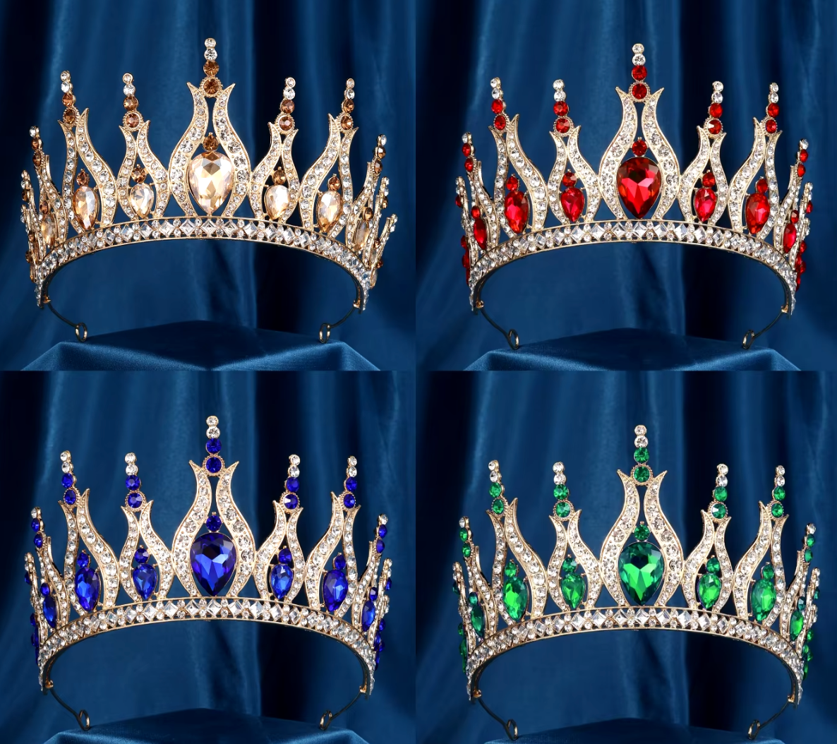 Pageant Tiara Crown Crystal Winners Hair Accessory, Indulge in the epitome of glamour with Pageant Tiara Crown! Radiate with opulence and radiance