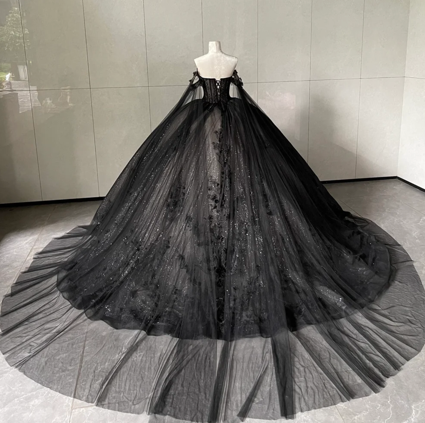 Quinceanera Dress Black Ball Gown