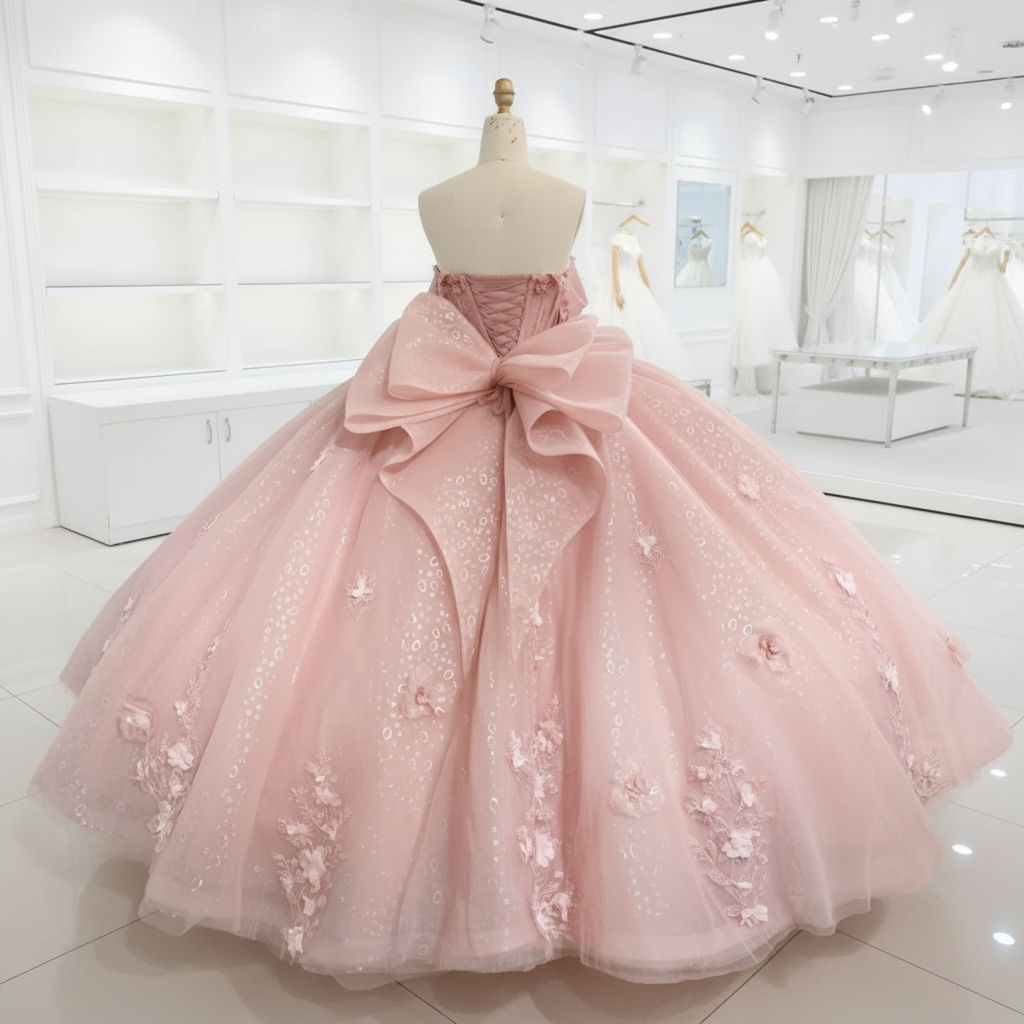 Quinceanera Dress Pink Beaded Party Ball Gown, this Off-The-Shoulder Pink Beaded Ball Gown Quinceanera Dress offers a stunning blend of classic elegance and modern design