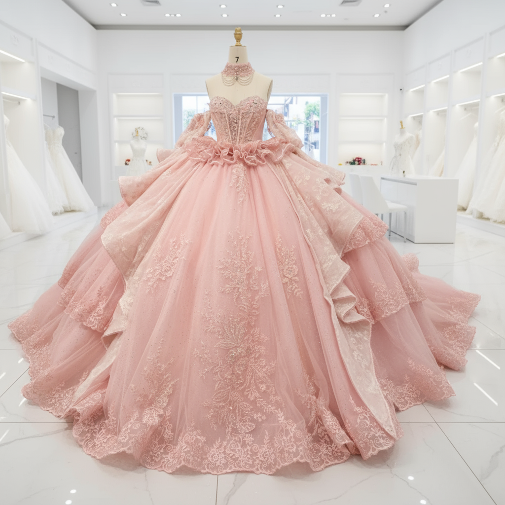 quince dress pink Tulle Quinceanera Dresses Ball Gown Sequins Beaded Off The Shoulder Lisposa Ball Gown Style Fabric Quinceanera Dresses In Pink |