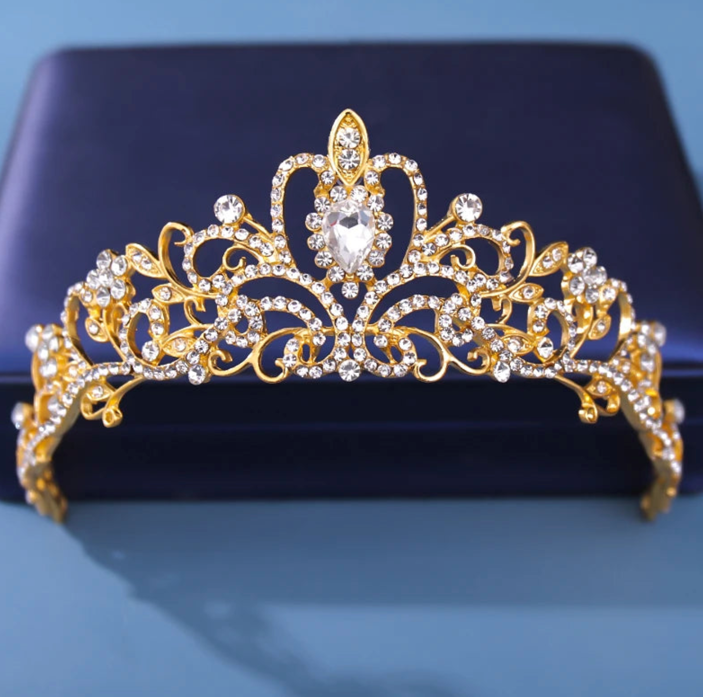 Rhinestone Crystal Tiara Petite Party Day Crown Hair Accessory