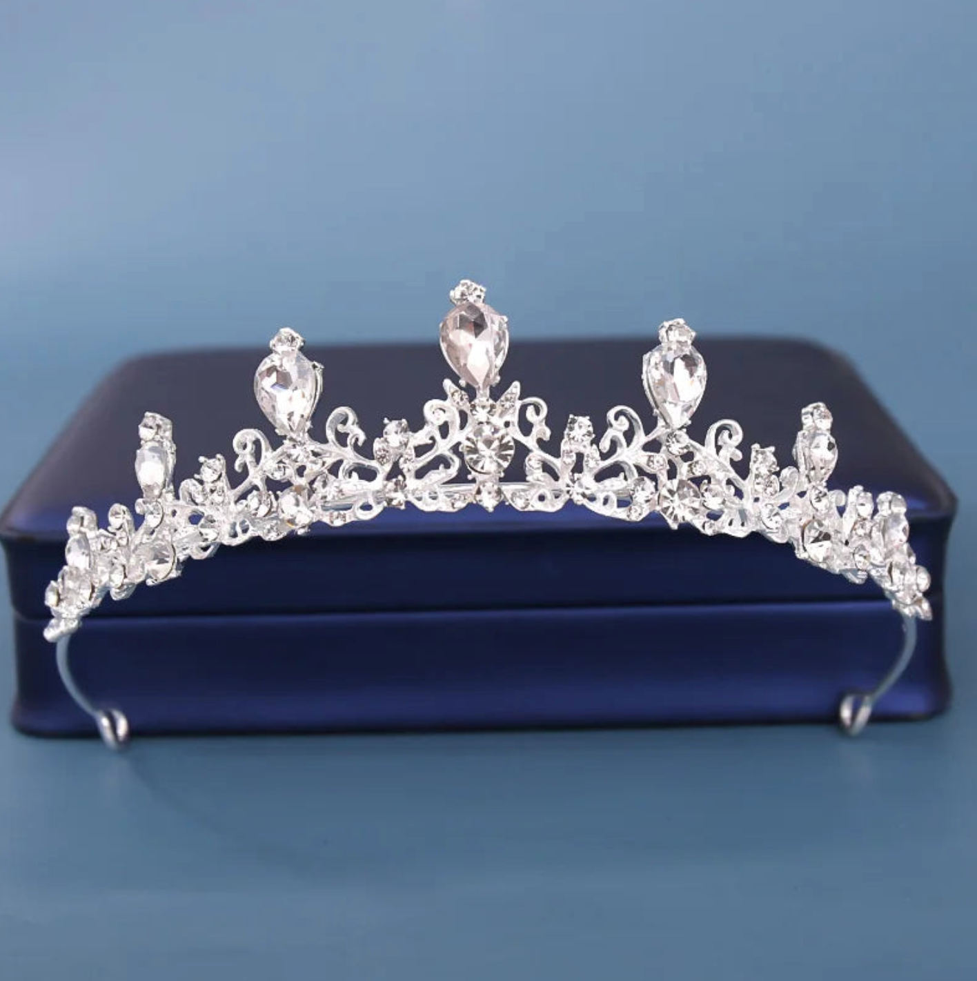 Crystal Tiara Petite Rhinestone Party Day Crown Hair Accessory