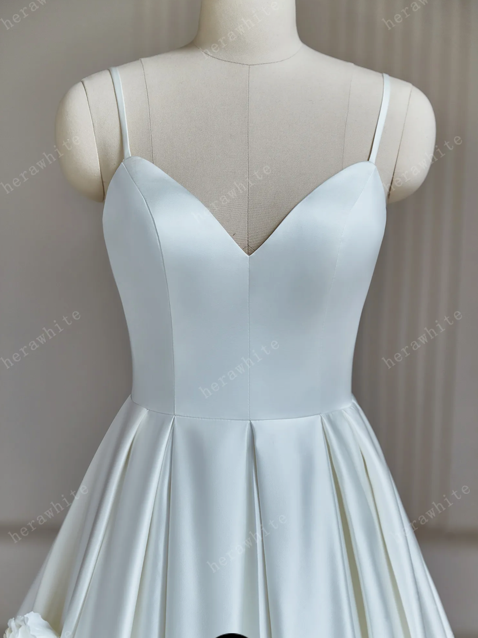 Satin A Line Wedding Dress