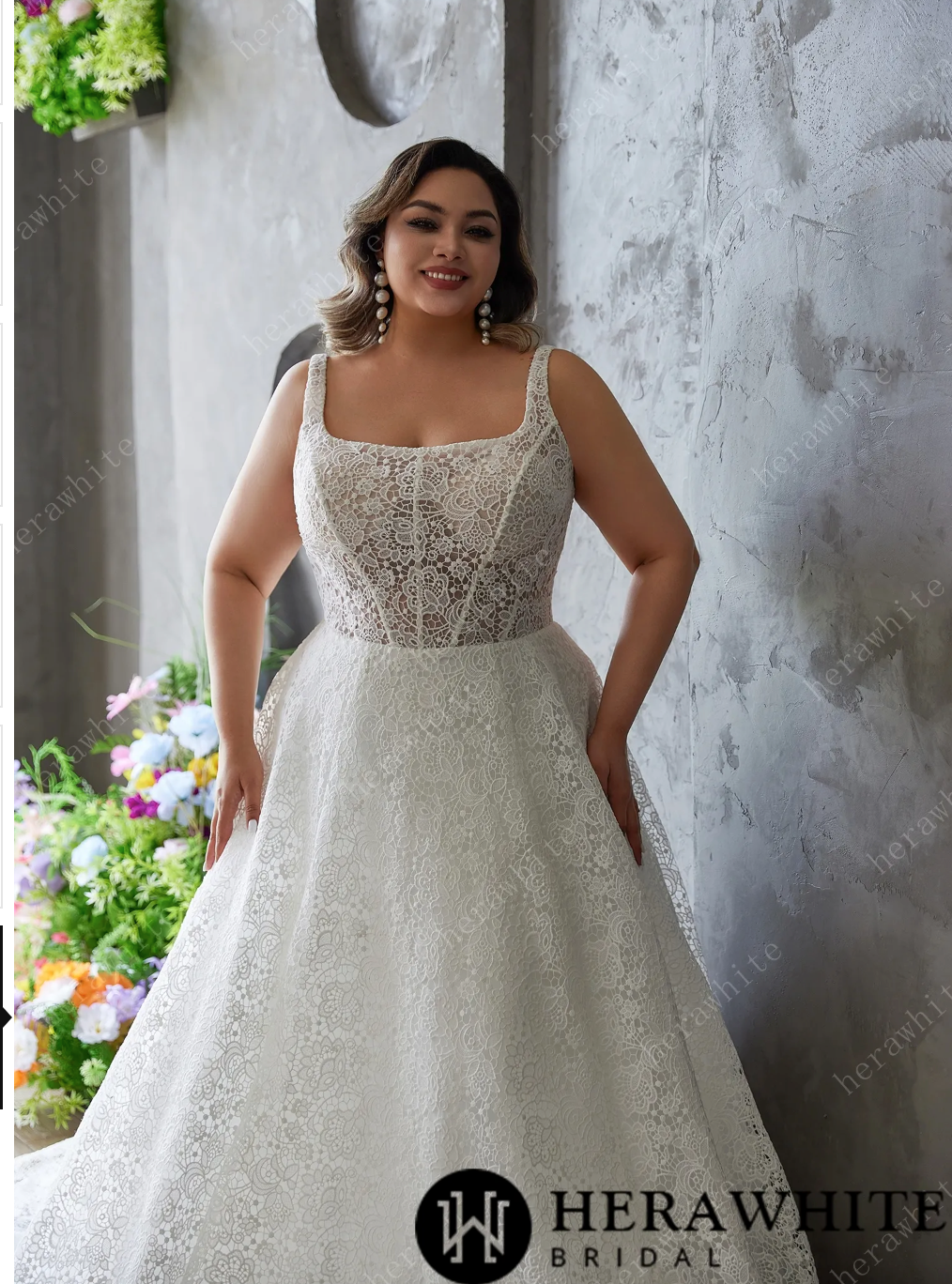 plus size a-line wedding dresses Beautiful Lace Plus Size A-line Long Sleeves Wedding Dress, Bridal Gown, MW538