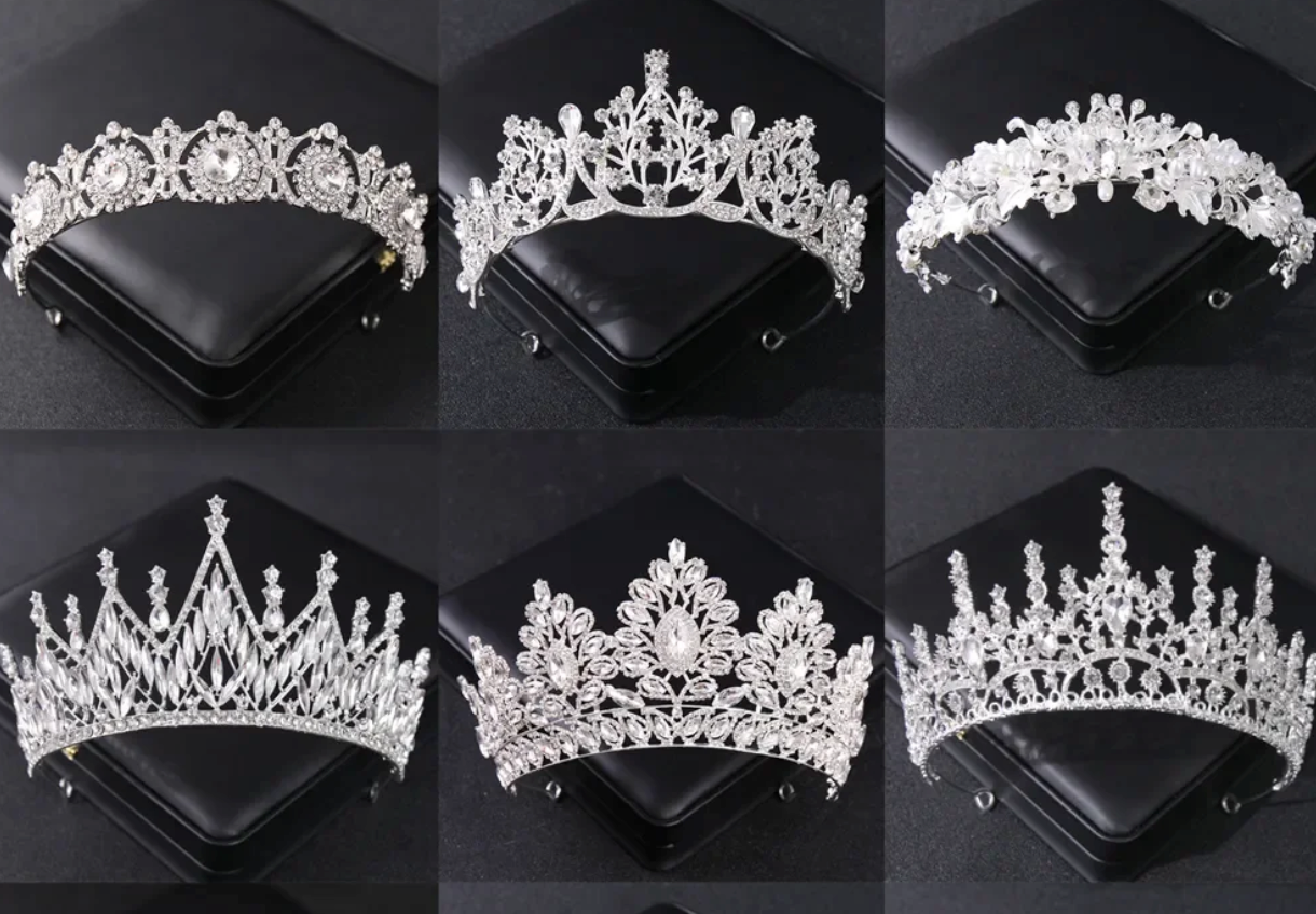 Coronas y tiaras de cristal de colores