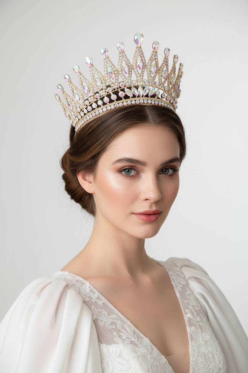 Large Crystal Tiaras Crown Party Pageant Wedding Hair Accessories