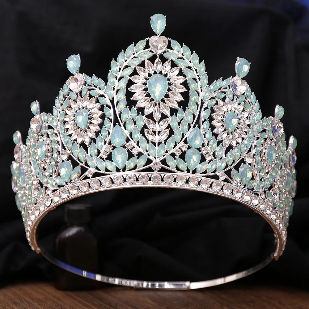 Crystal Pageant Crown Round Tiara For Women Hair Accessory, Elevate your look with our Crystal Round Tiaras Crowns for Women!