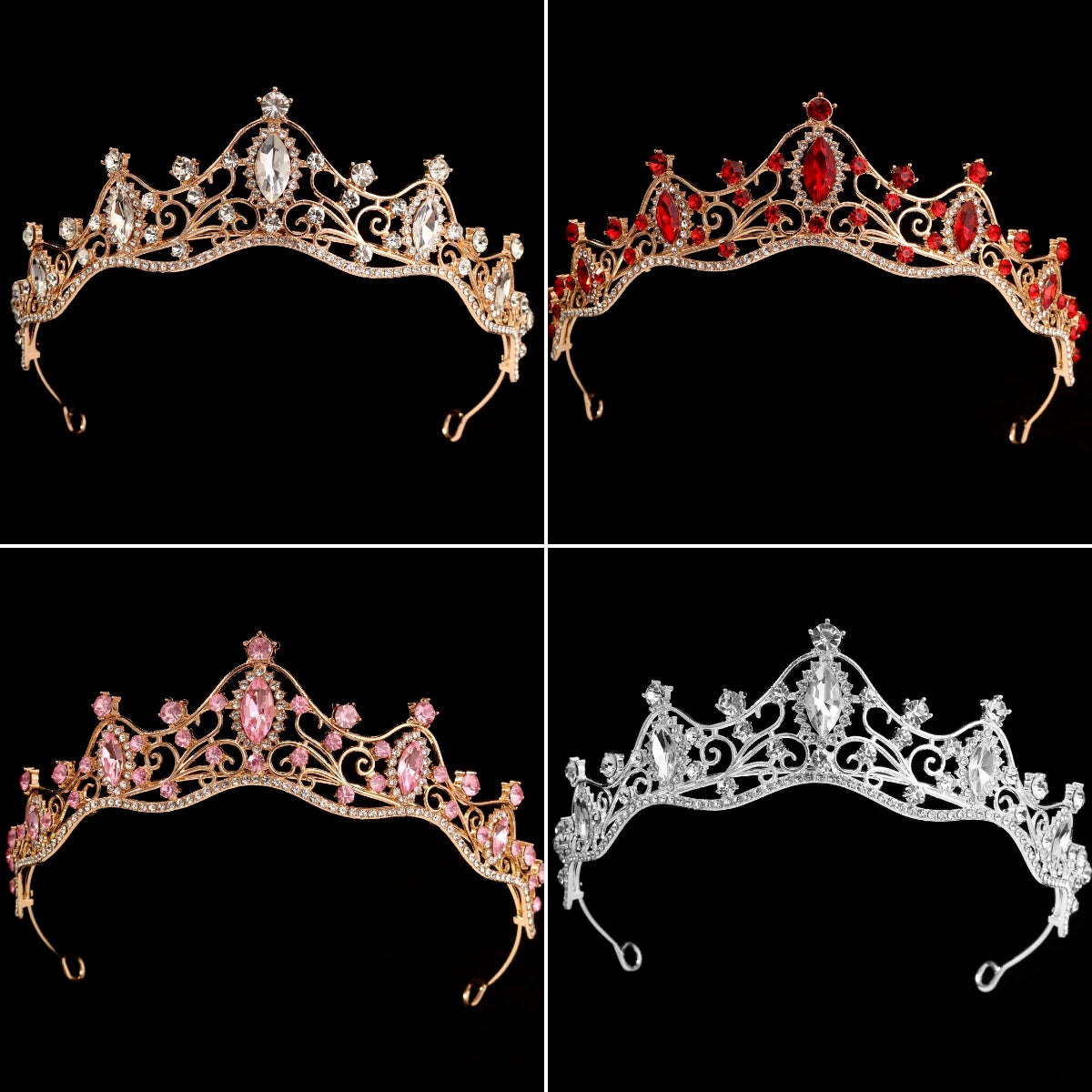 Birthday Party Tiara Crystal Rhinestone Headband Crown for Women, Elevate your party look with our Rhinestone Hair Crown for Women! 