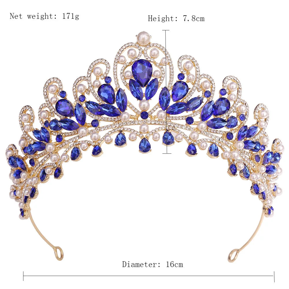 Crystal Party Tiara Hair Accessory, Elevate your style to regal heights with our Crystal Party Tiara! Make a statement at parties and pageants 