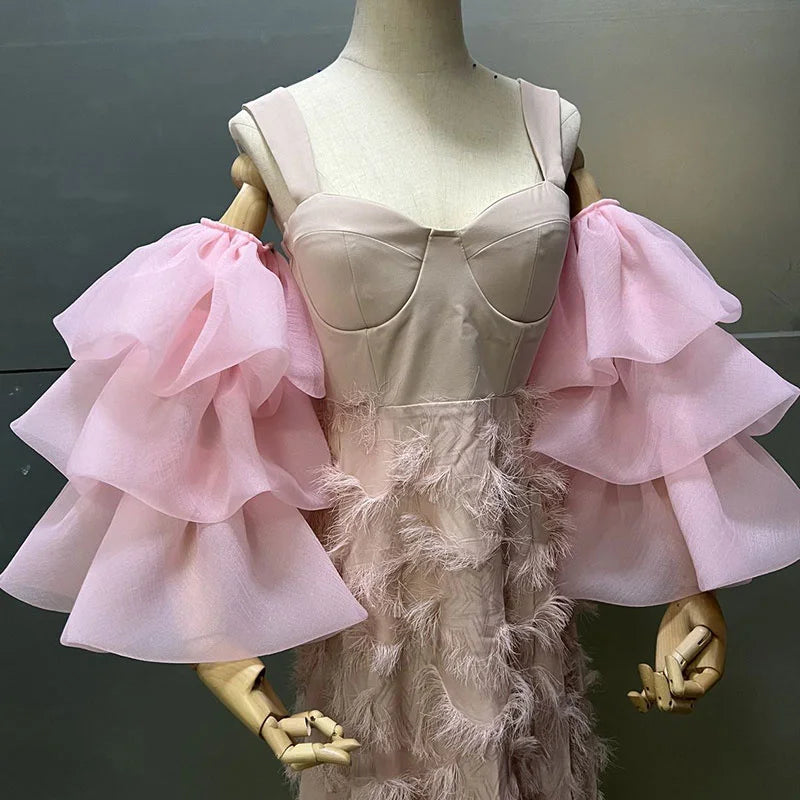 Detachable Sleeves Long Multi-Layer Organza Dress Accessory