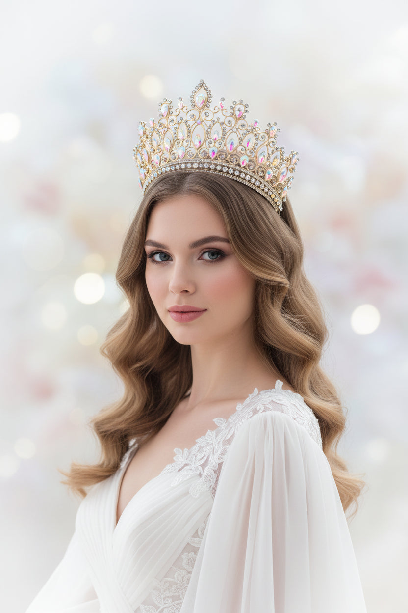 Royal Queen Wedding Crown Large Party Tiaras Hair Accessories