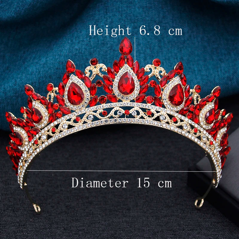 Tiara Jewelry Set Tiara Crown Necklace Earrings Party Accessories, Indulge in royalty with our 3 pcs Crown Sets Royal Queen Princess Tiara