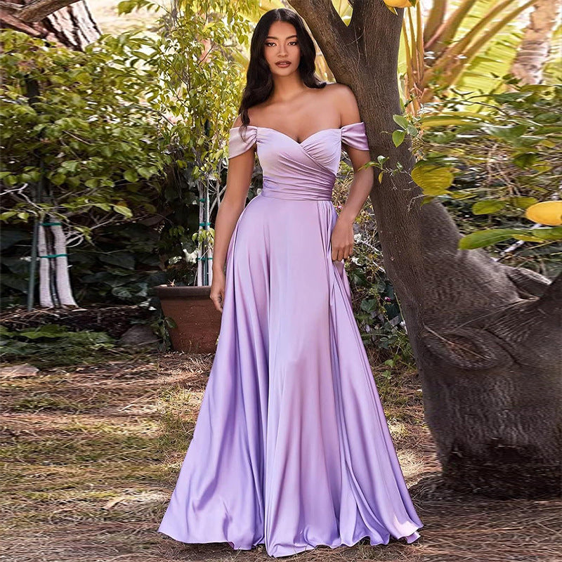 A Line Bridesmaid Dress Long Gown