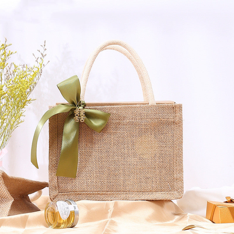 Raffia Tote Wedding Bridesmaid Gift Box