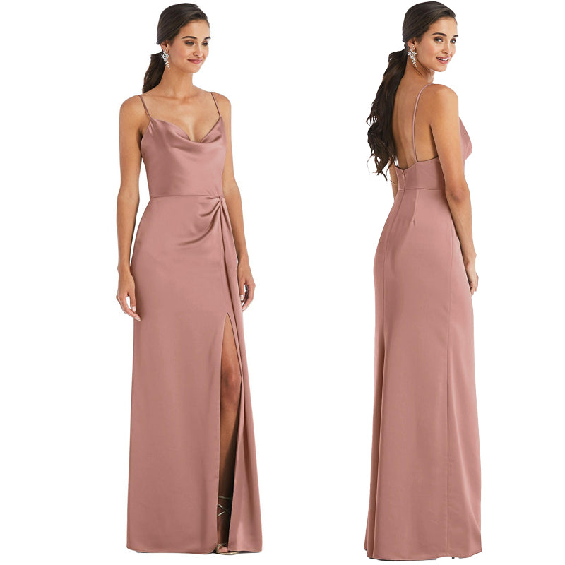 Bridesmaid Dress Summer Satin Gown