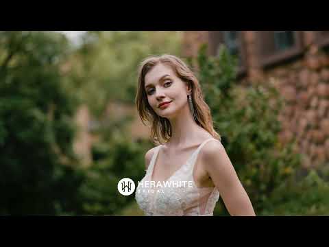 Wedding Dress Plunging Beaded Mermaid Gown With Double Band