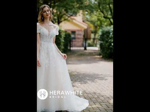 Wedding Dress Sparkly A-Line with Beaded Spaghetti Straps