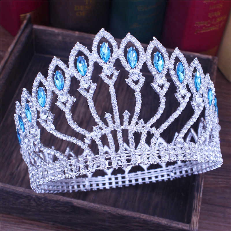 Pageant Tiara Crown Colorful Crystal Queen Winners Hair Accessory, Indulge in the opulence of crystal tiara crowns available in a variety of stunning colors,
