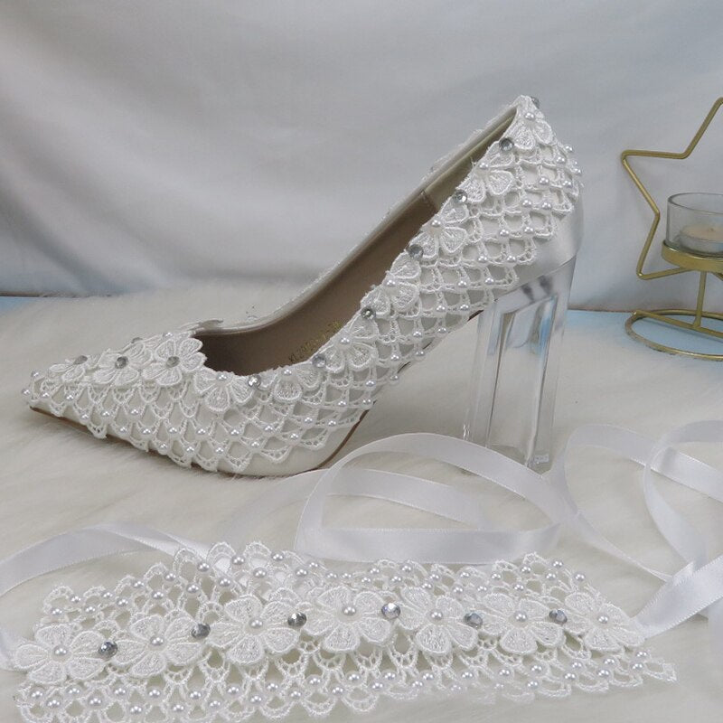 Zapatos de boda de tacón grueso y punta puntiaguda, tacones altos, zapatos de tacón de moda para mujer