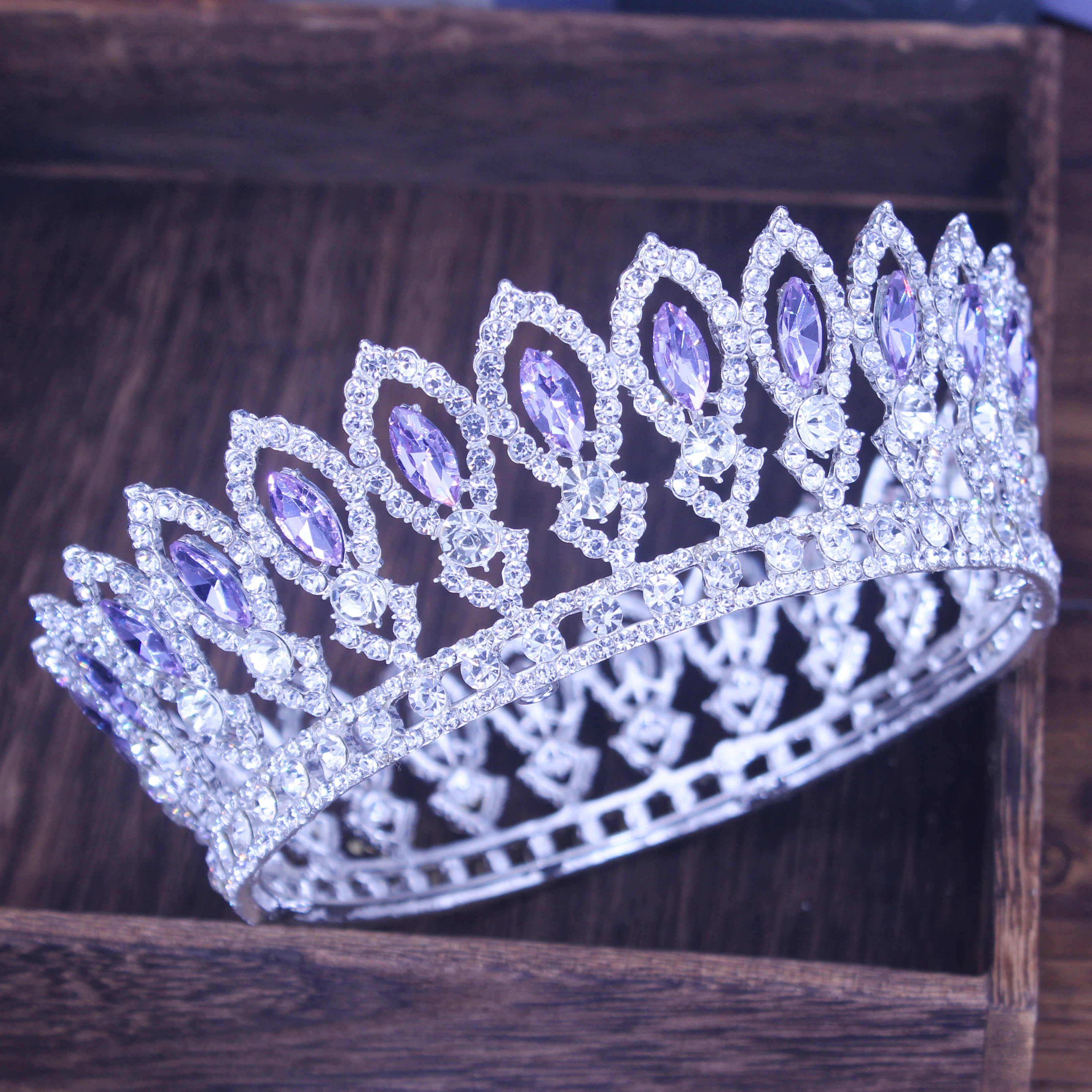 Pageant Tiara Crown Colorful Crystal Winners Hair Accessory – Tulle Lux ...