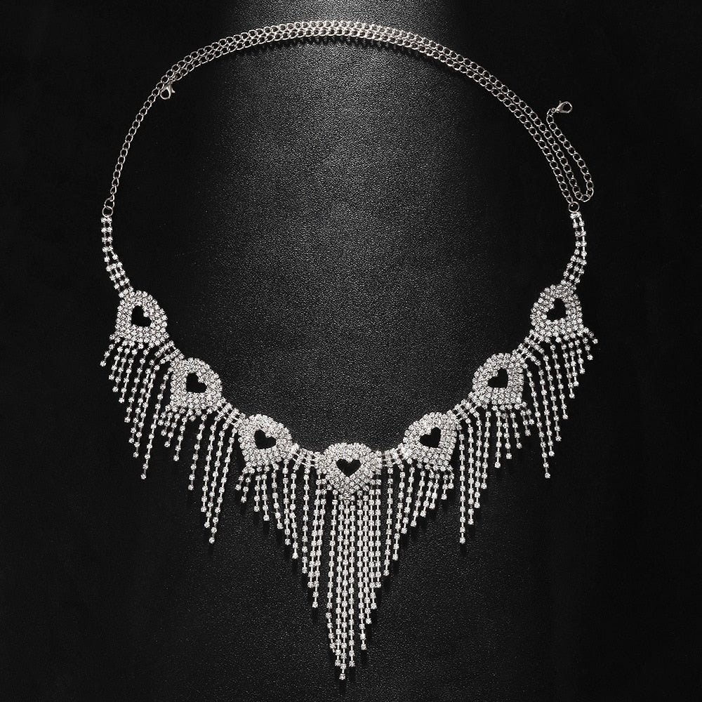 Bridal Headpiece Crystal Rhinestone Mesh Tassel Bridal Accessory, Add a touch of elegance to your wedding day look with our stunning Crystal Rhinestone Mesh Tassel Headpiece