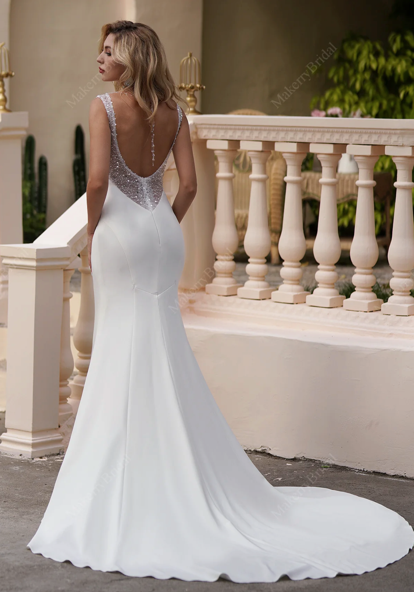 Wedding Dress Satin Backless Bridal Gown With Train Tulle Lux Bridal Company Wedding Dress Satin Backless Bridal Gown With Train Tulle Lux Bridal Company