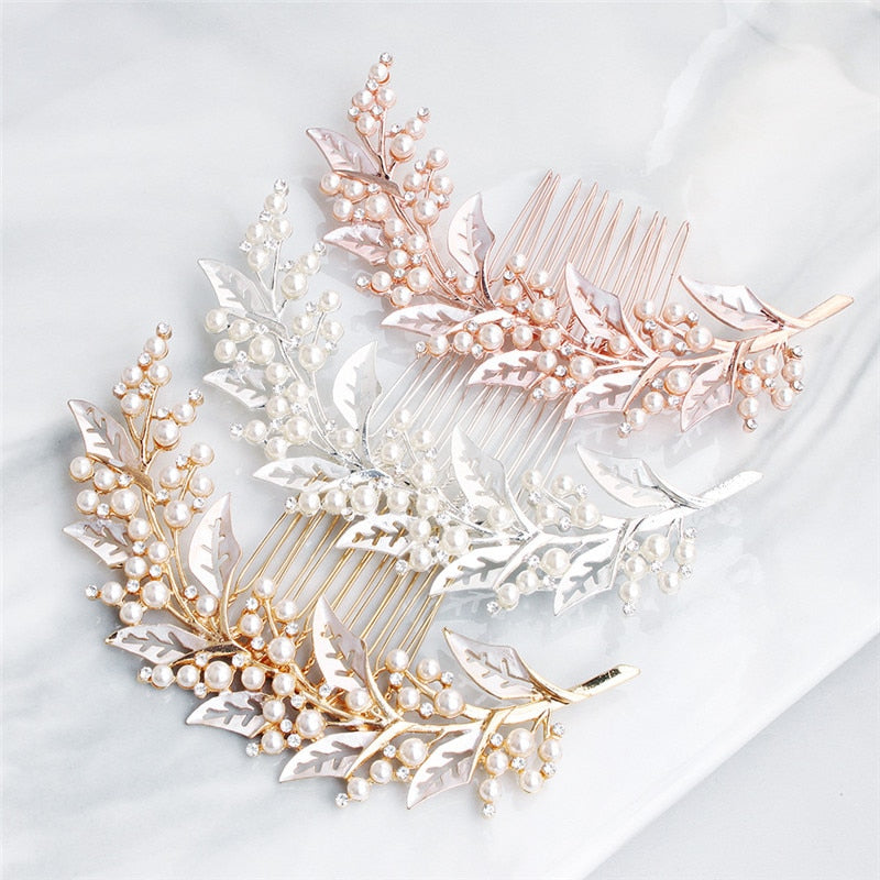 Bridal Hair Comb Pearl Beaded Wedding Day Hair Accessory, a sparkling wedding bridal hair comb accessory perfect for your up-do and keepsake treasure for future special events.