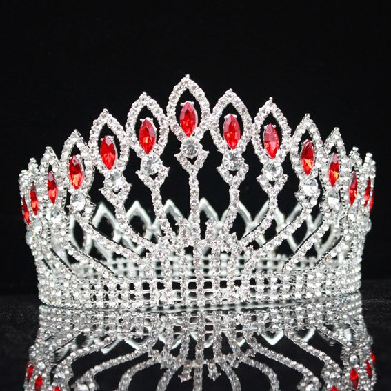 Luxurious Sparkling Crystal Baroque Queen King Tiara Pageant Crown - TulleLux Bridal Crowns &  Accessories 