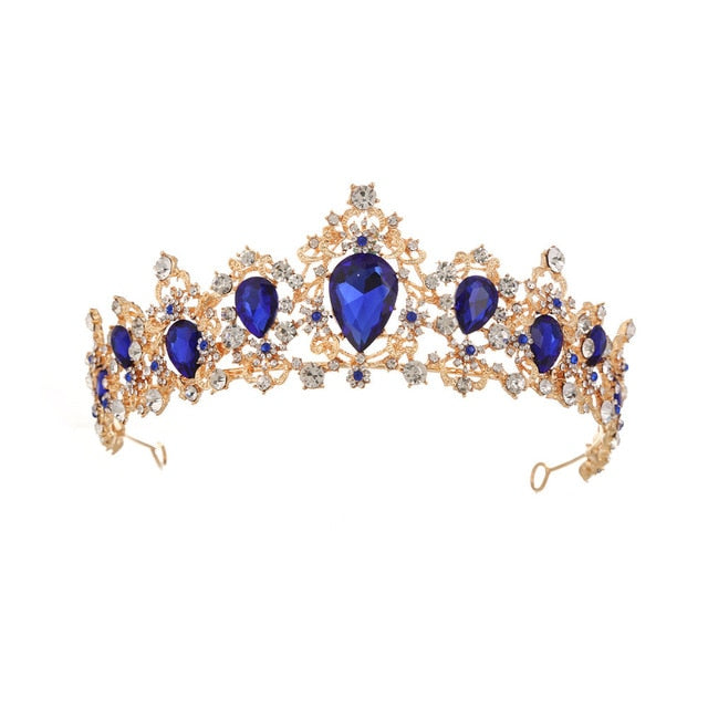 Crystal Royal Tiara Party Crown Hair Accessory, elevate your celebration with our stunning Bold Crystal Queen Bridal Tiara! This regal accessory features ornate vintage-inspired design