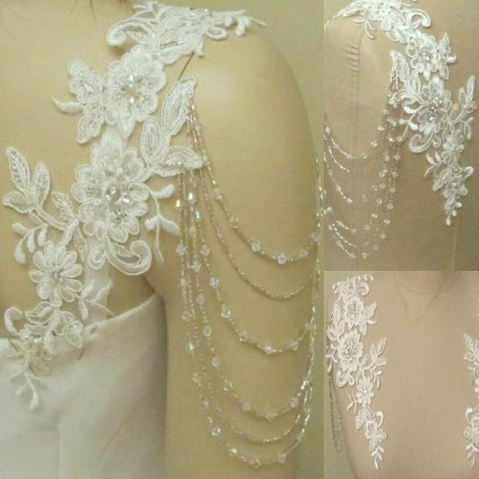 Lace Wedding Dress Straps For Strapless Gown Bridal Accessor Lace Wedding Dress Straps For Strapless Gown Bridal Accessor