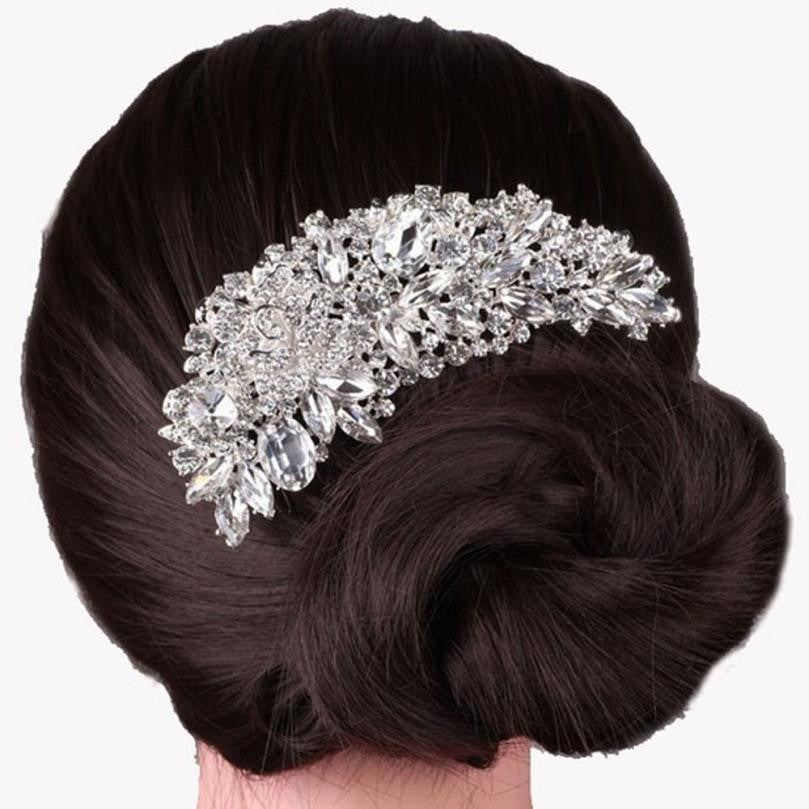 Bridal Hair Comb Crystal Wedding Flower Bridal Headpiece Accessory, Enhance your bridal look with our Boutique Bridal Wedding Flower Hair Comb