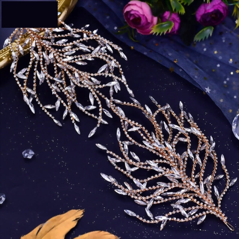 Bridal Headpiece Crystal Rhinestone Wedding Hair Accessories, Introducing the Shinny Crystal Rhinestone Bridal Wedding Hair Tiara Headband Hair Vine
