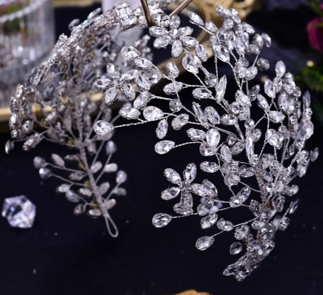 Bridal Headpiece Crystal Rhinestone Wedding Hair Accessories, Introducing the Shinny Crystal Rhinestone Bridal Wedding Hair Tiara Headband Hair Vine