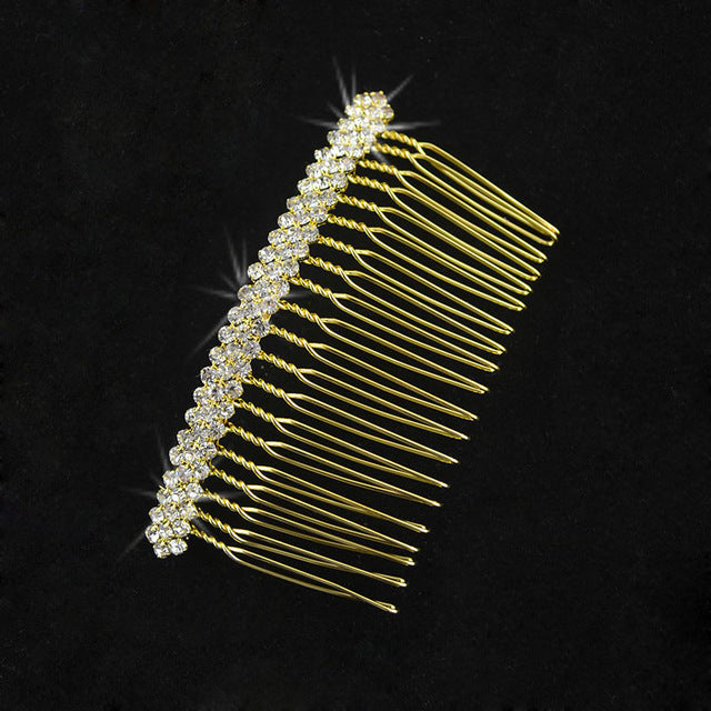 Bridal Hair Comb Pearl Crystal Wedding Day Accessory, complete your wedding day attire with the bridal hair comb for long hair up-do hairstyles.