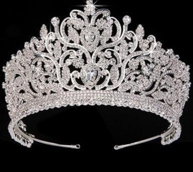 Tiara Crown AAA Cubic Zirconia Rhinestone Crystal Wedding Accessory, This dazzling AAA cubic zirconia crown boasts stunning brilliance, m