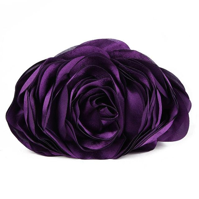 Wedding Clutch Purse Satin Flower Evening Bag, Elevate your wedding look with our Flower Wedding Bags. Exquisite ruched satin flowers a