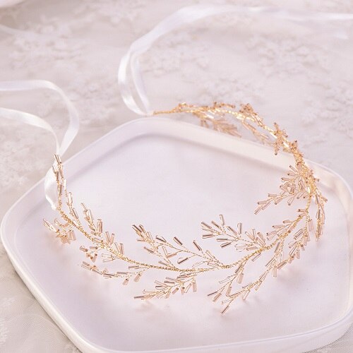 Bridal Headpiece Hair Vine Wedding Hair Accessory, Add a touch of elegance to your wedding day with our delicate hair wreaths headband. F