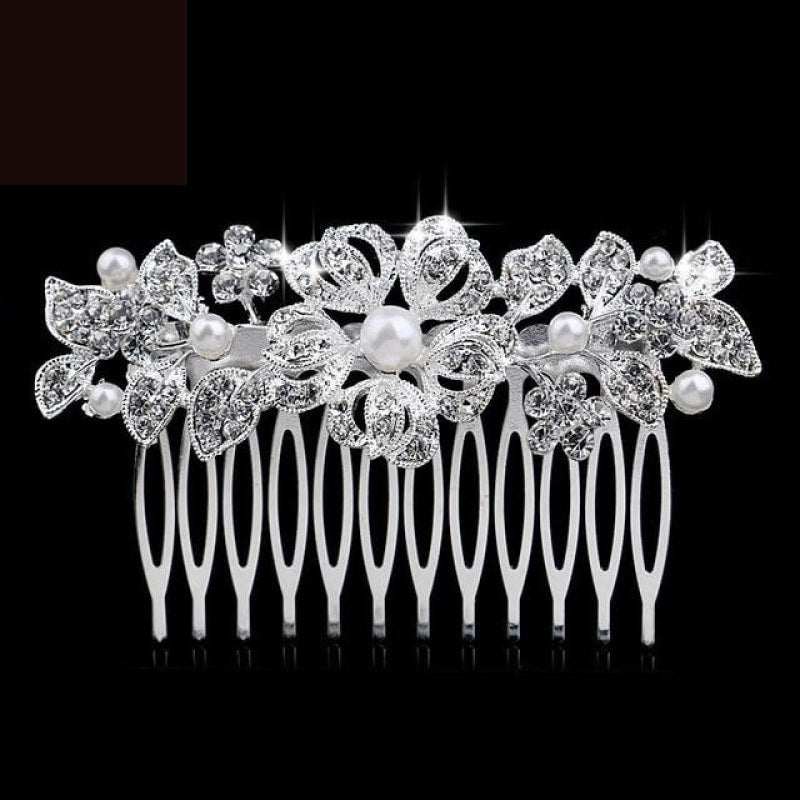 Bridal Hair Combs Simulated Pearl Crystal Flower Wedding Accessory, A variety of sparkling crystal wedding day hair combs for your up-do and a keepsake to remember your special day. 